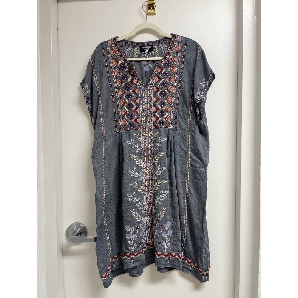 Johnny Was Workshop Gaia Boho Drape Women’s XL Gray Style